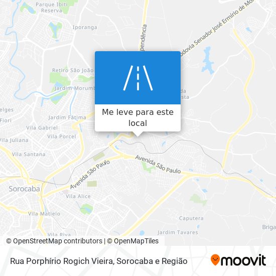 Rua Porphírio Rogich Vieira mapa