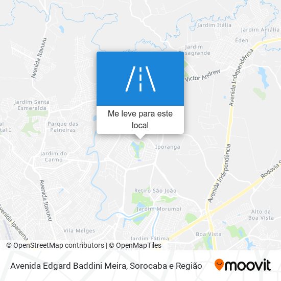 Avenida Edgard Baddini Meira mapa