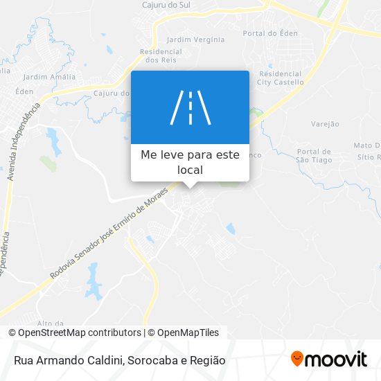 Rua Armando Caldini mapa