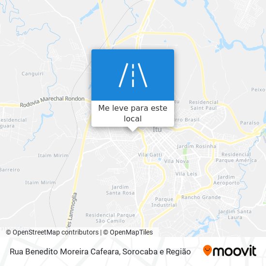 Rua Benedito Moreira Cafeara mapa