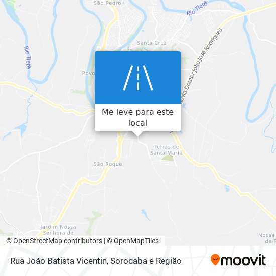 Rua João Batista Vicentin mapa