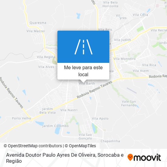 Avenida Doutor Paulo Ayres De Oliveira mapa