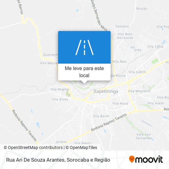 Rua Ari De Souza Arantes mapa
