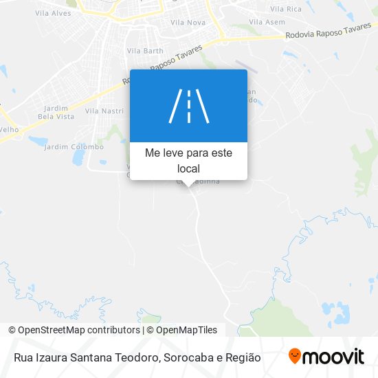 Rua Izaura Santana Teodoro mapa