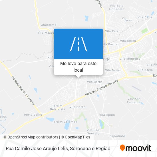 Rua Camilo José Araújo Lelis mapa