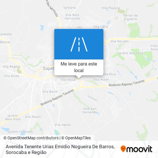 Avenida Tenente Urias Emídio Nogueira De Barros mapa