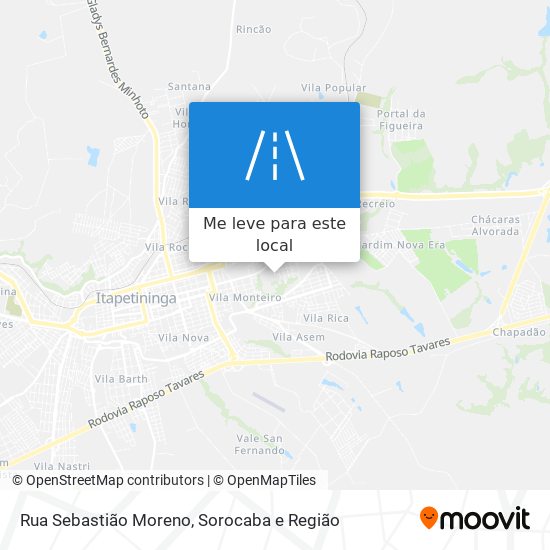 Rua Sebastião Moreno mapa