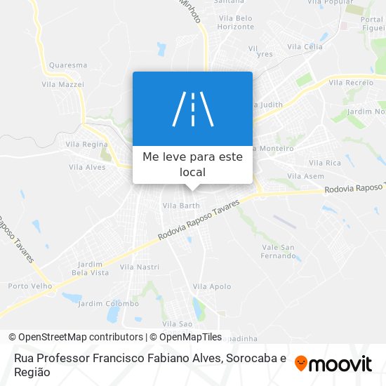 Rua Professor Francisco Fabiano Alves mapa