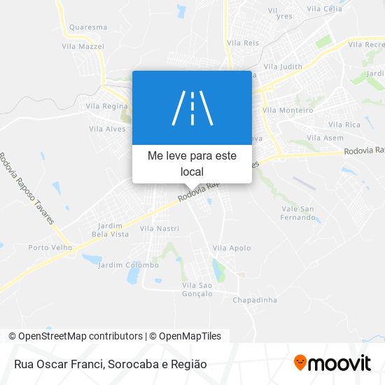 Rua Oscar Franci mapa