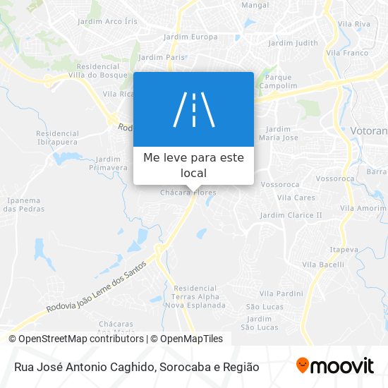 Rua José Antonio Caghido mapa