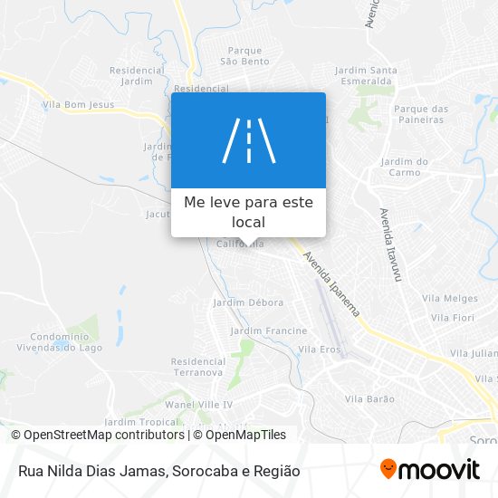 Rua Nilda Dias Jamas mapa