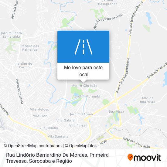 Rua Lindório Bernardino De Moraes, Primeira Travessa mapa