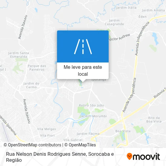 Rua Nelson Denis Rodrigues Senne mapa