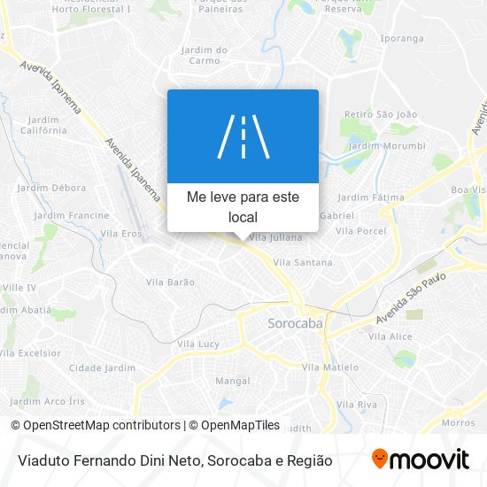 Viaduto Fernando Dini Neto mapa