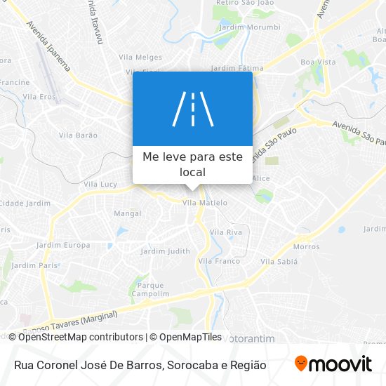 Rua Coronel José De Barros mapa