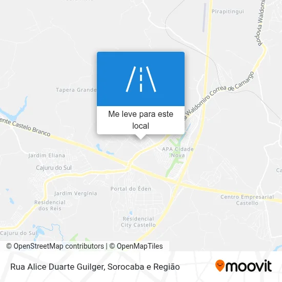 Rua Alice Duarte Guilger mapa