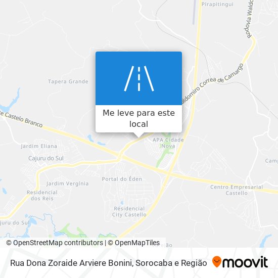 Rua Dona Zoraide Arviere Bonini mapa