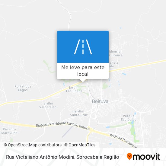 Rua Victaliano Antônio Modini mapa