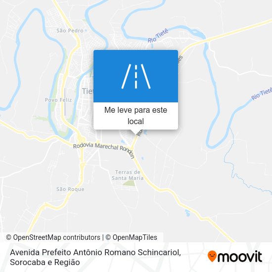 Avenida Prefeito Antônio Romano Schincariol mapa