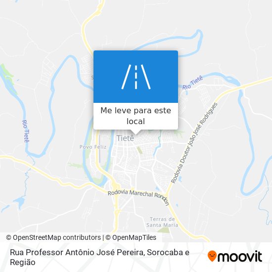 Rua Professor Antônio José Pereira mapa