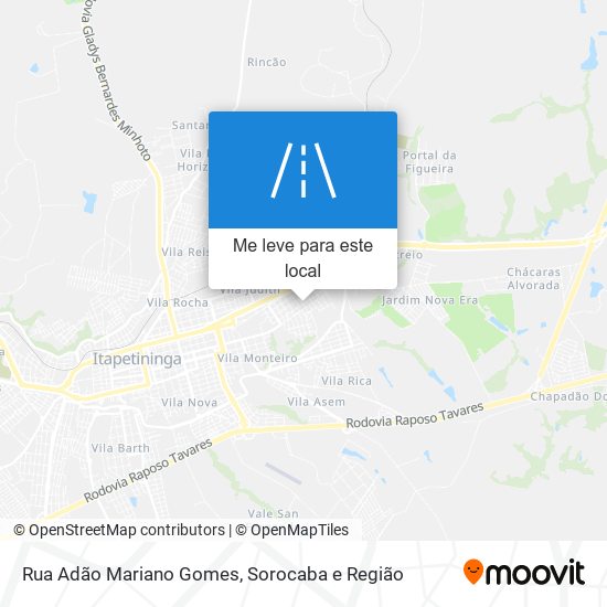 Rua Adão Mariano Gomes mapa