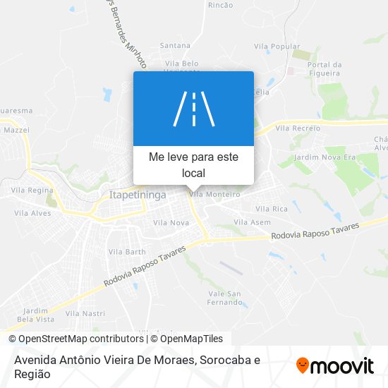 Avenida Antônio Vieira De Moraes mapa