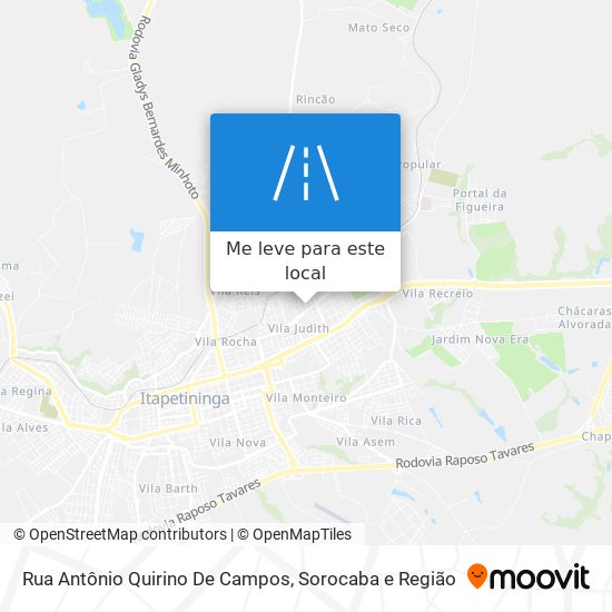 Rua Antônio Quirino De Campos mapa