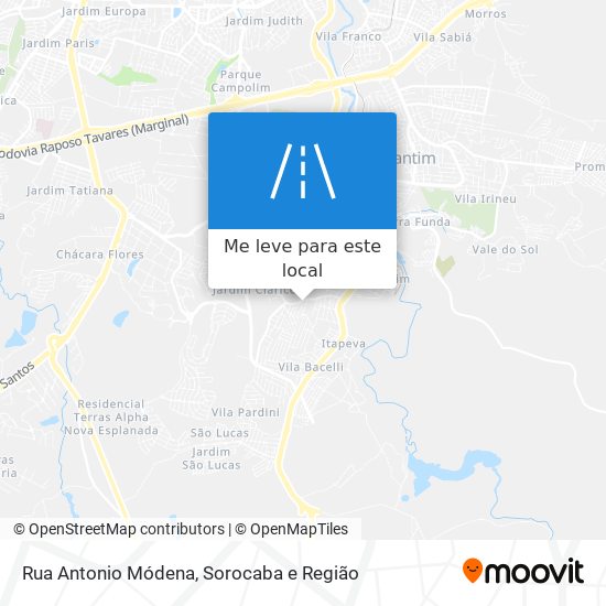 Rua Antonio Módena mapa