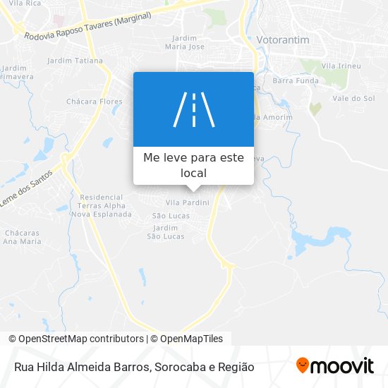 Rua Hilda Almeida Barros mapa