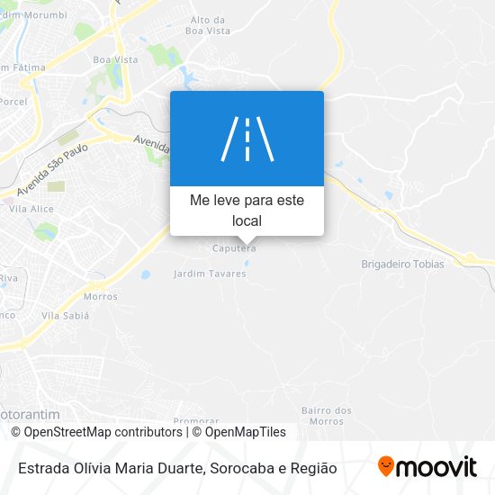 Estrada Olívia Maria Duarte mapa