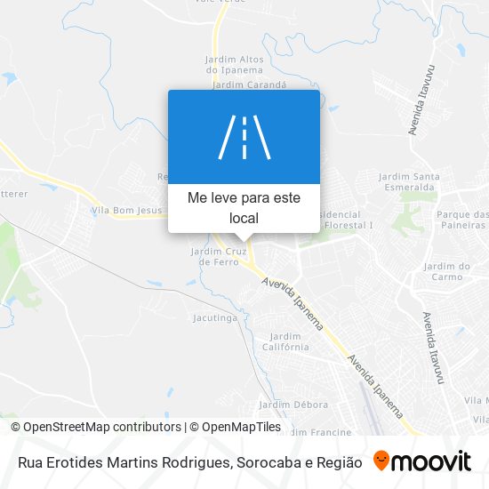 Rua Erotides Martins Rodrigues mapa