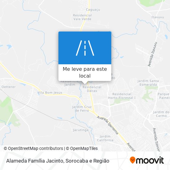 Alameda Família Jacinto mapa