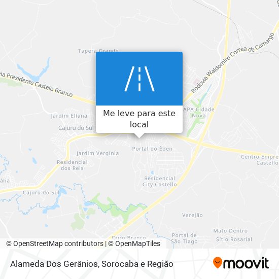 Alameda Dos Gerânios mapa