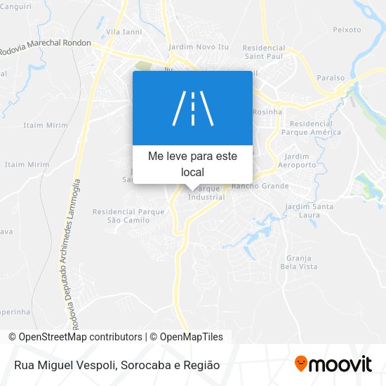 Rua Miguel Vespoli mapa