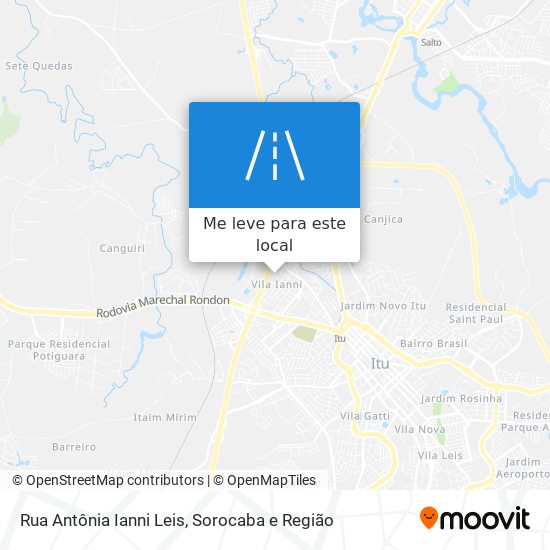 Rua Antônia Ianni Leis mapa