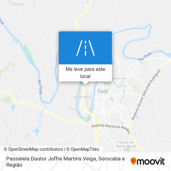 Passarela Doutor Joffre Martins Veiga mapa