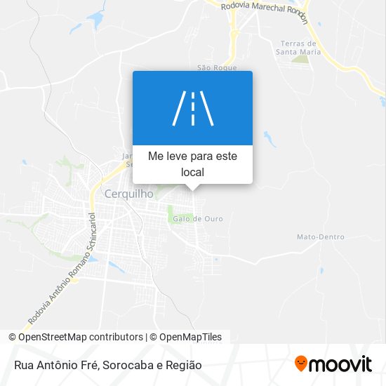 Rua Antônio Fré mapa