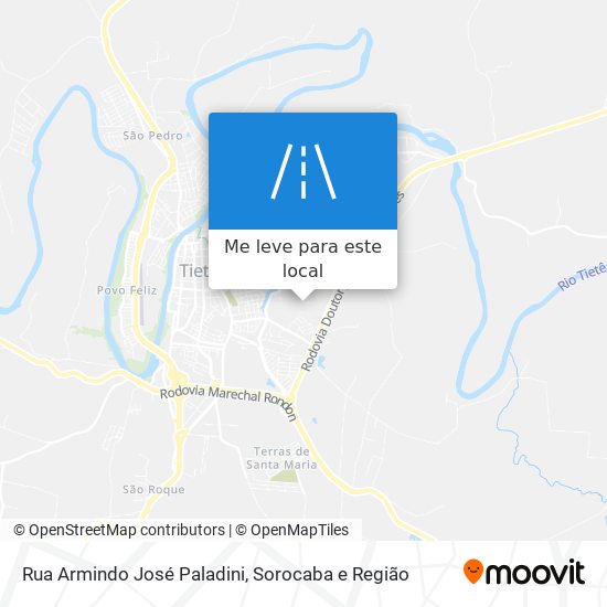 Rua Armindo José Paladini mapa