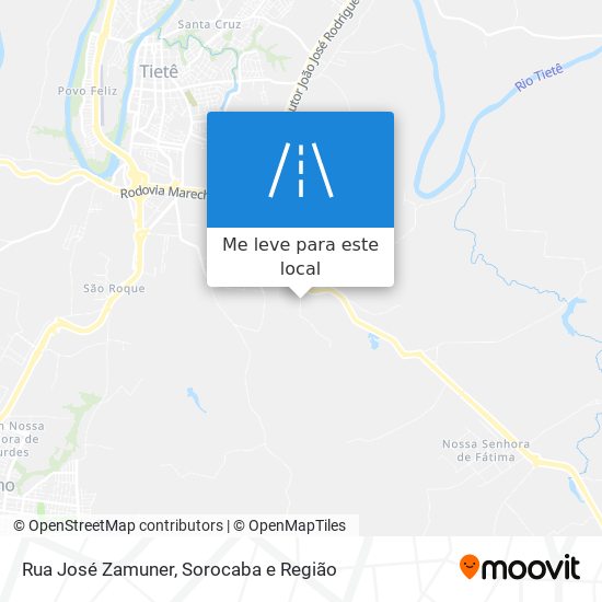 Rua José Zamuner mapa