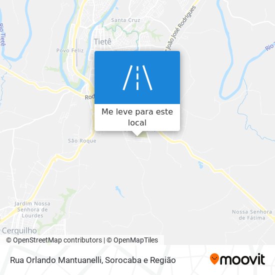 Rua Orlando Mantuanelli mapa