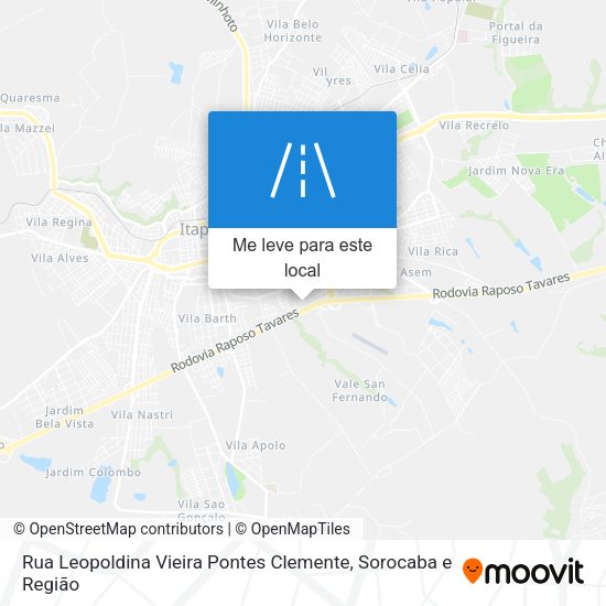 Rua Leopoldina Vieira Pontes Clemente mapa
