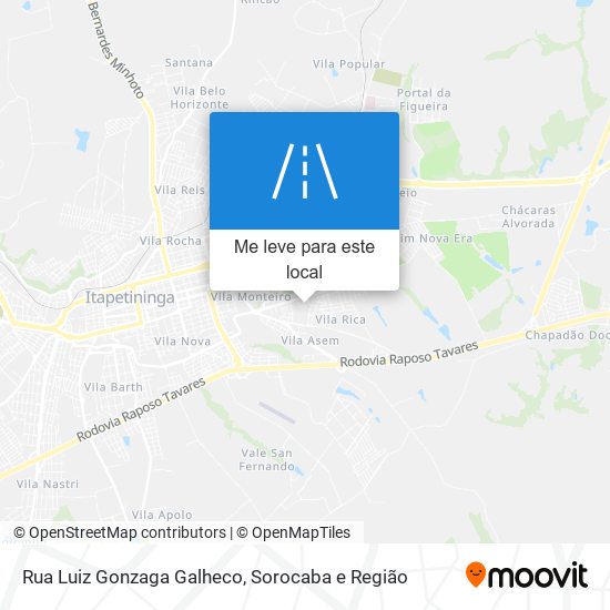 Rua Luiz Gonzaga Galheco mapa