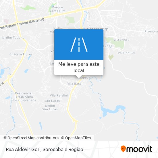 Rua Aldovir Gori mapa