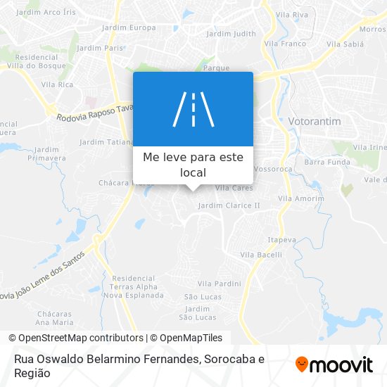 Rua Oswaldo Belarmino Fernandes mapa