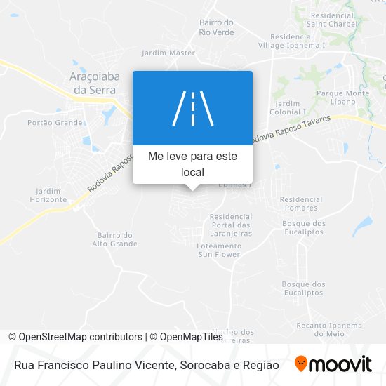 Rua Francisco Paulino Vicente mapa