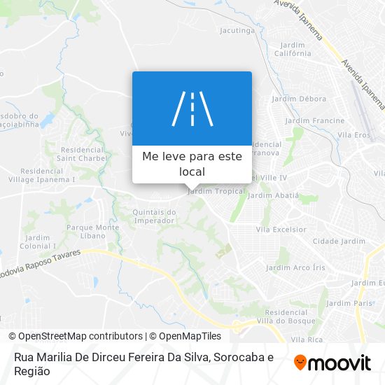 Rua Marilia De Dirceu Fereira Da Silva mapa