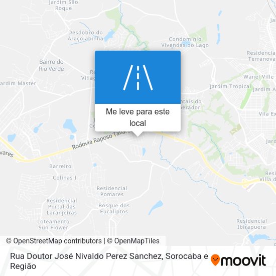 Rua Doutor José Nivaldo Perez Sanchez mapa