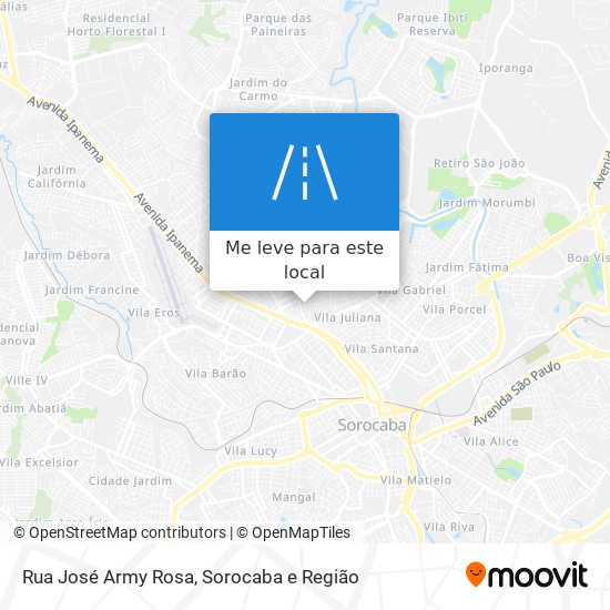 Rua José Army Rosa mapa