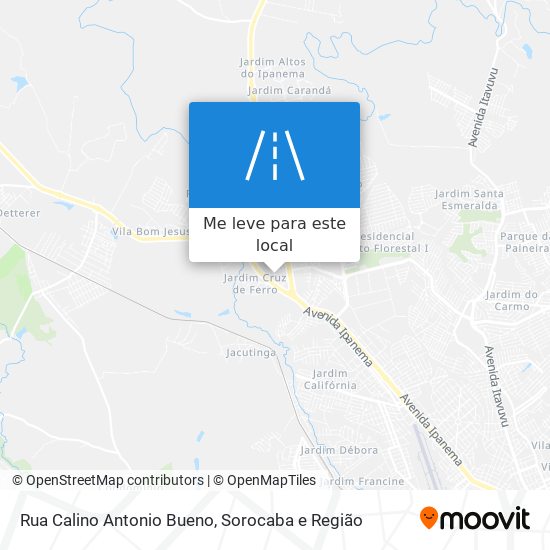 Rua Calino Antonio Bueno mapa