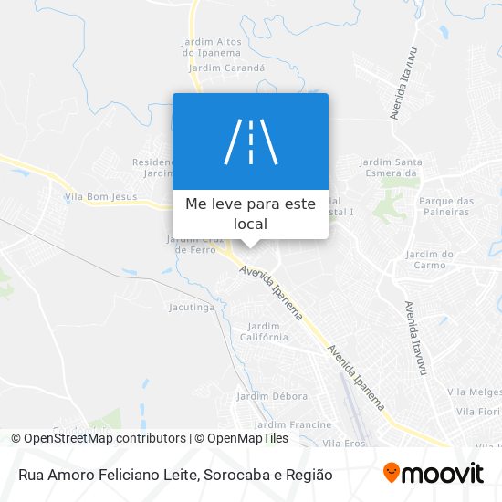Rua Amoro Feliciano Leite mapa